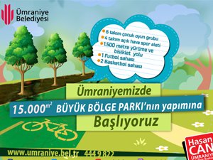 ÜMRANİYE’YE 15 BİN METREKARELİK DEV PARK YAPILIYOR