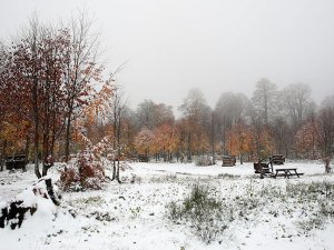 İSTANBUL'UN YANI BAŞINDA KAR YAĞIŞI