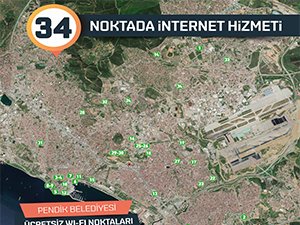 Pendik’te Ücretsiz internet hizmeti genişliyor